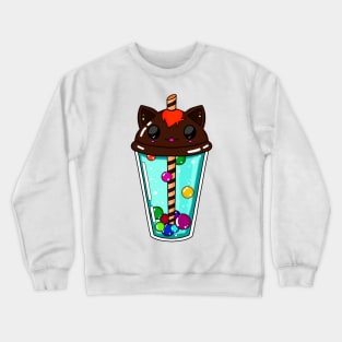 Bubble Tea Cat Crewneck Sweatshirt